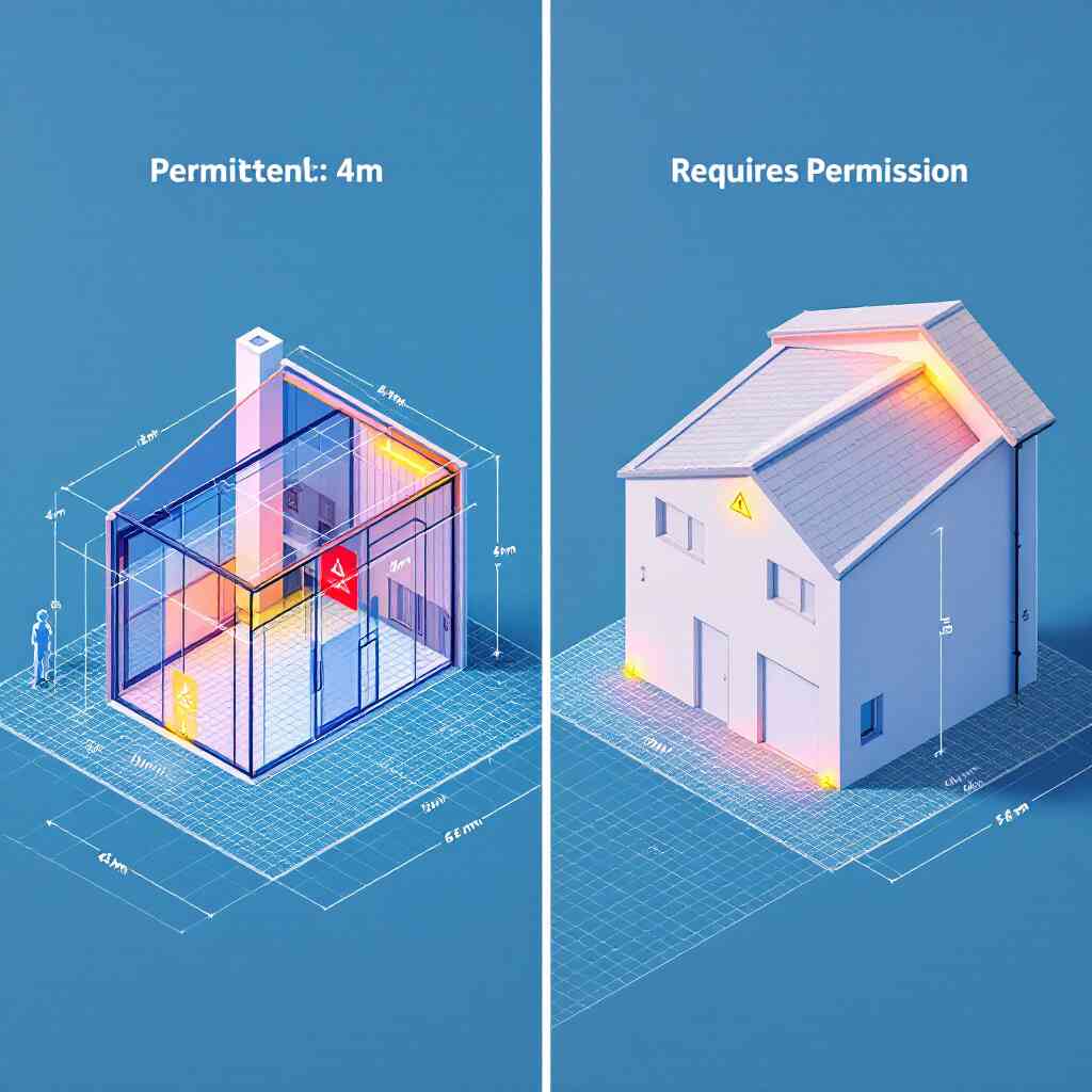 how big can a house garage be without planning permission?