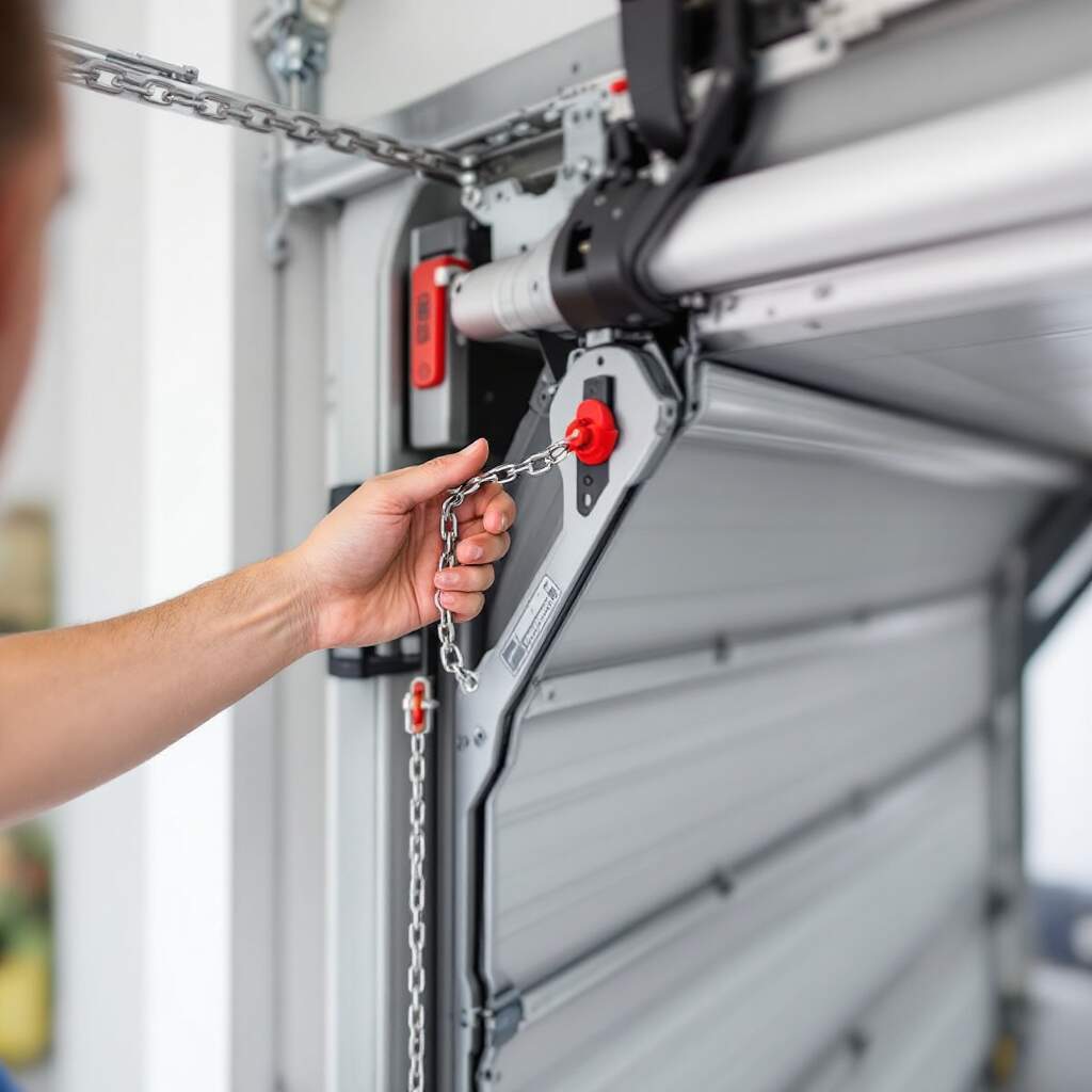 how to manually open a roller home garage door