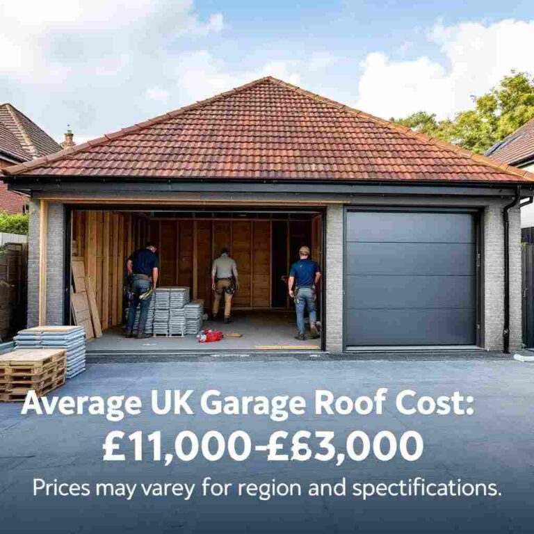 how much does a new house garage roof cost uk