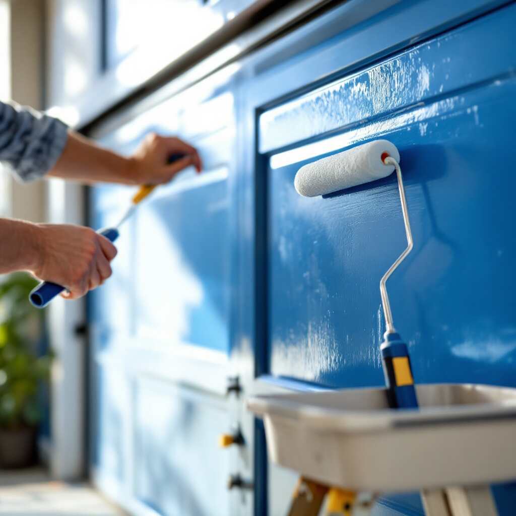 how to paint house garage door metal