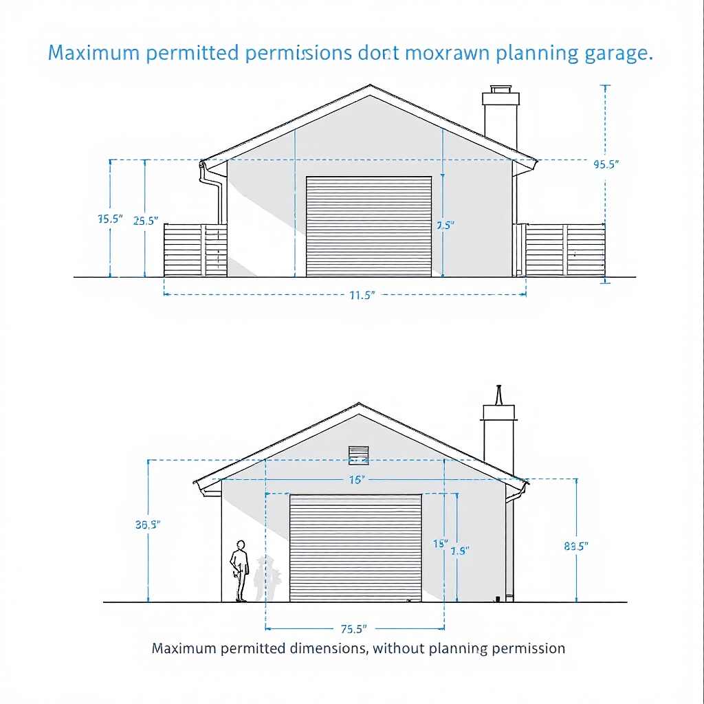 how big can a house garage be without planning permission