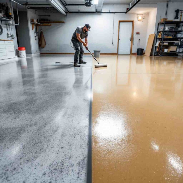 how to seal a concrete garage floor
