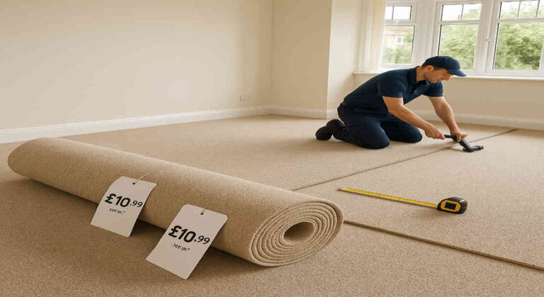 how much to carpet a 3 bed house uk