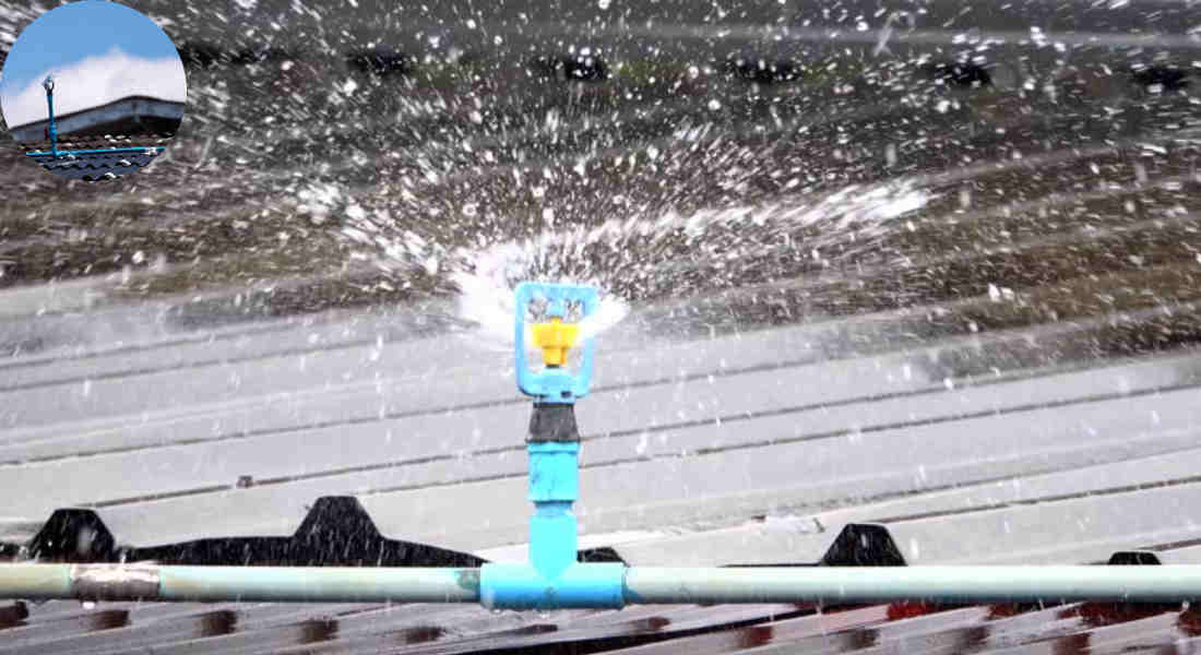 does spraying your roof with water cool your house