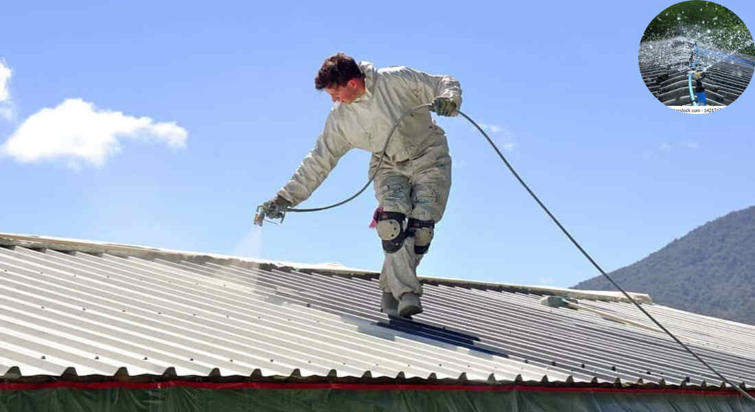 does spraying your roof with water cool your house
