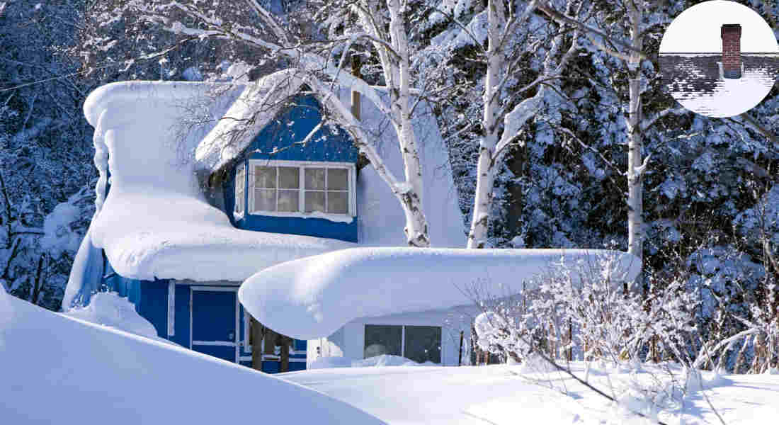 does snow on the roof mean good insulation house