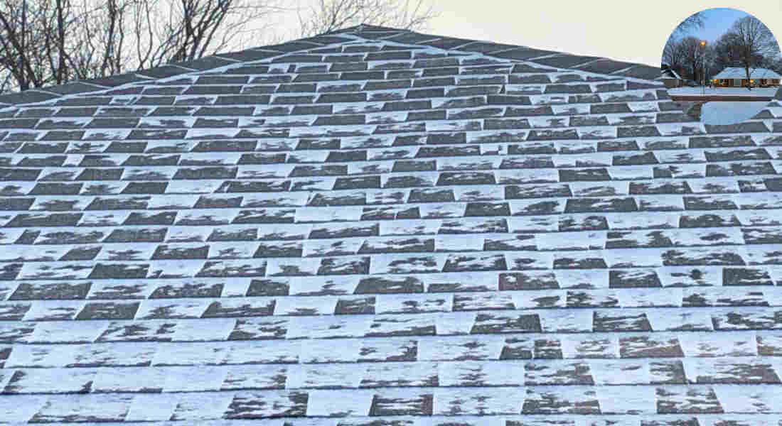 does snow on the roof mean good insulation house