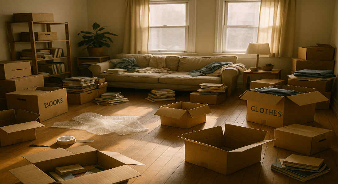 how to pack a messy house to move
