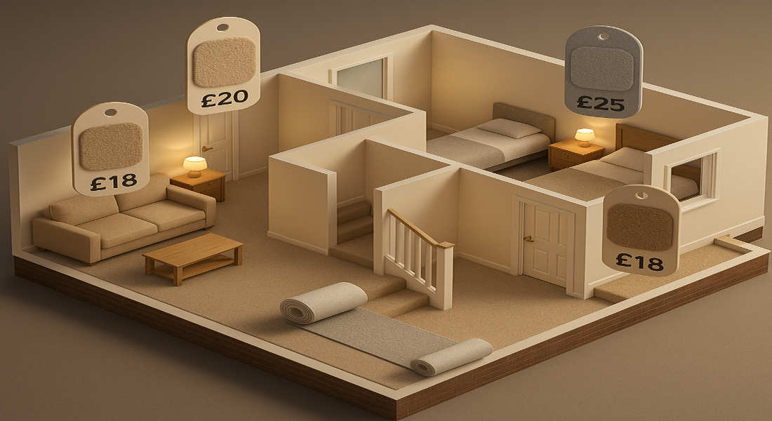 how much to carpet a 3 bed house uk