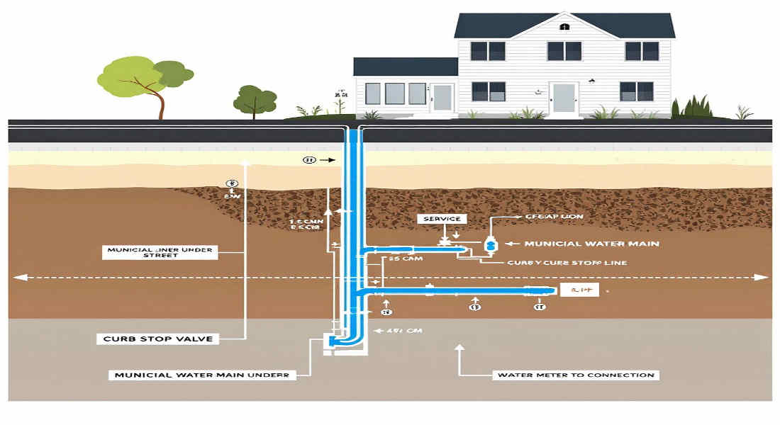 who is responsible for water line from street to house