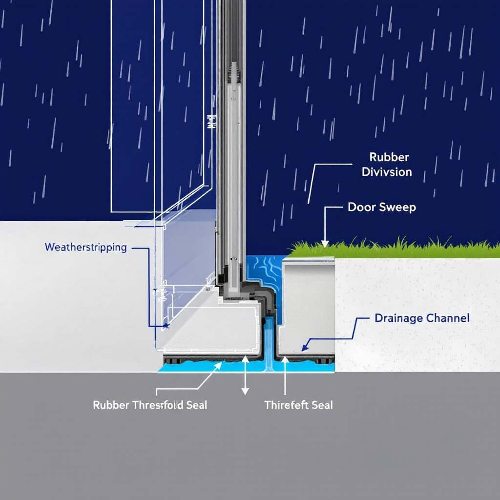 how to stop water getting under house garage door
