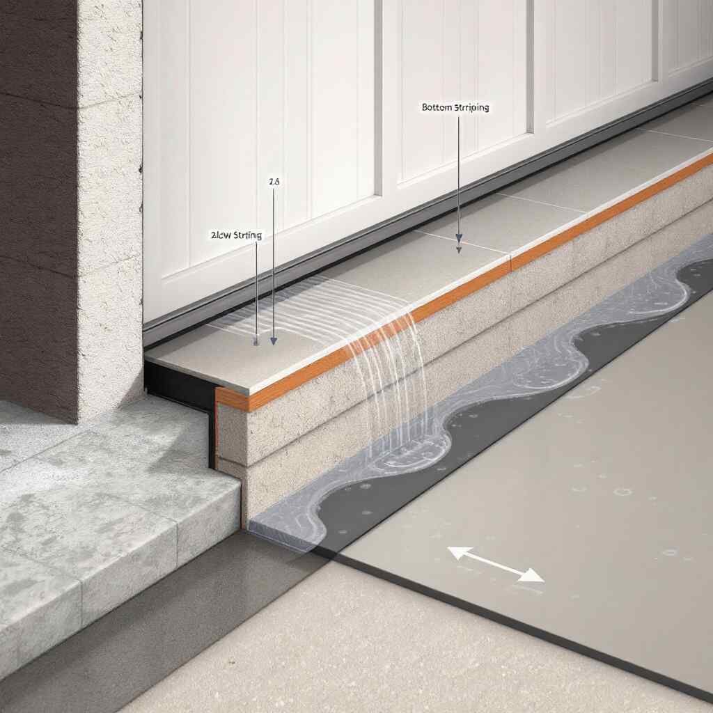 how to stop water getting under house garage door
