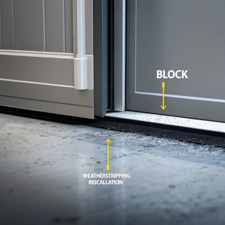 how to stop water getting under house garage door