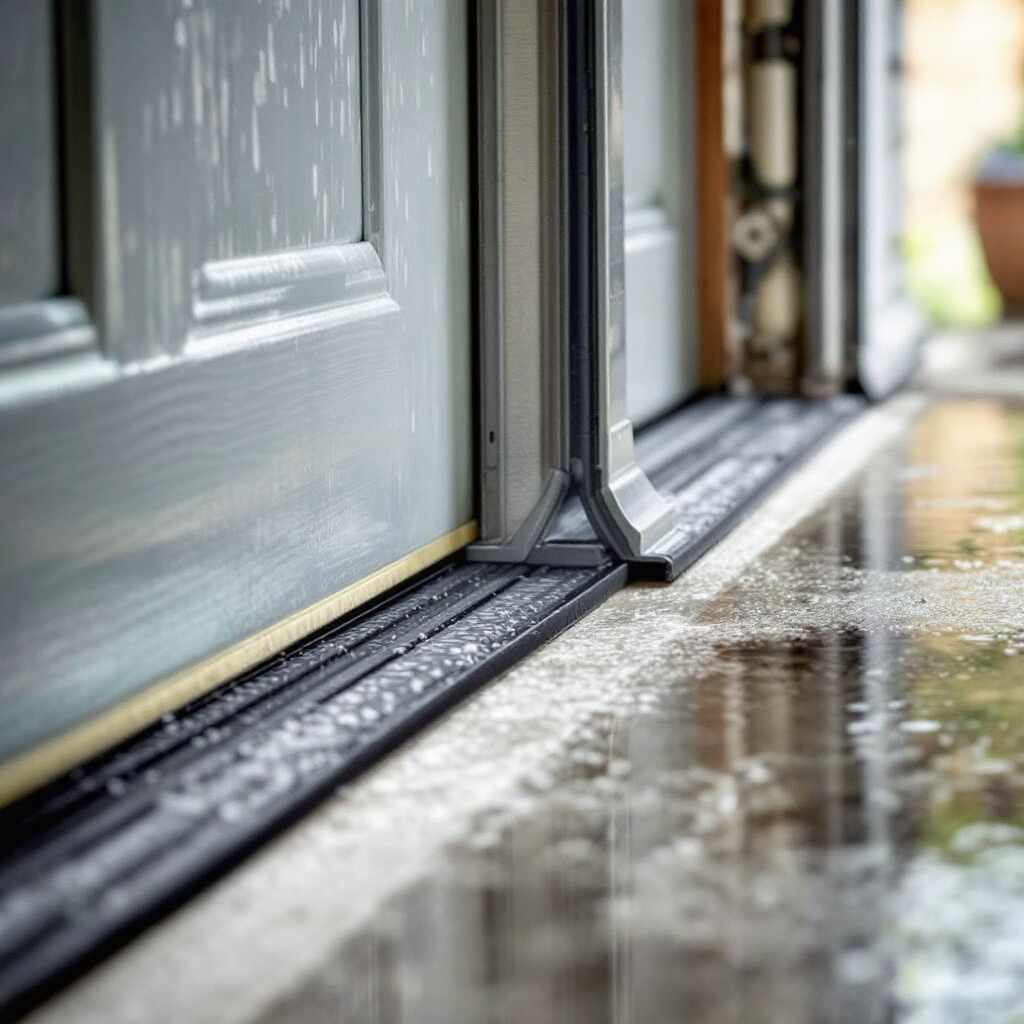 how to stop water getting under house garage door
