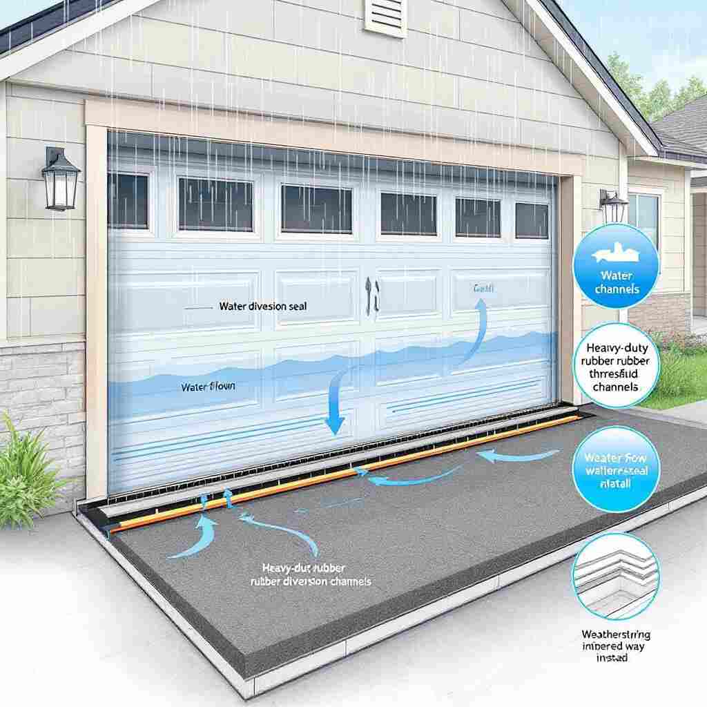how to stop water getting under house garage door