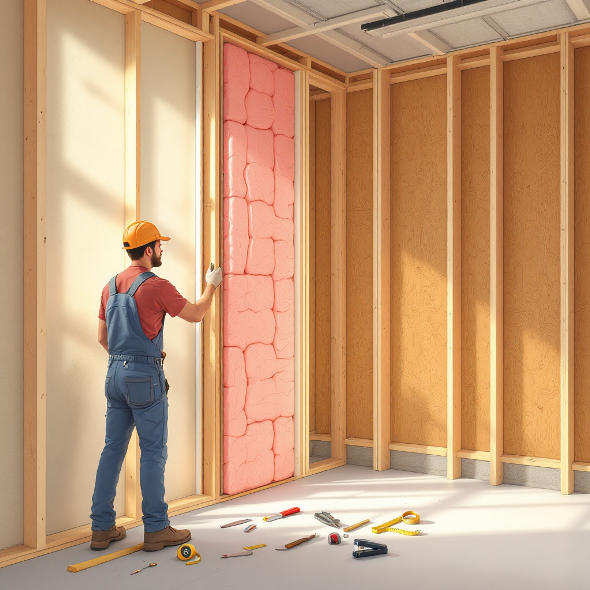how to insulate house garage wall