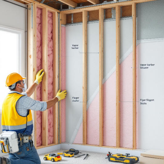 how to insulate house garage wall