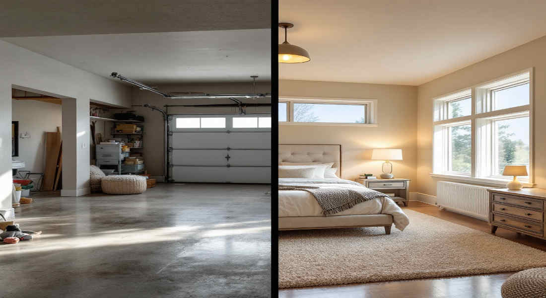 how much to convert a home garage into a bedroom