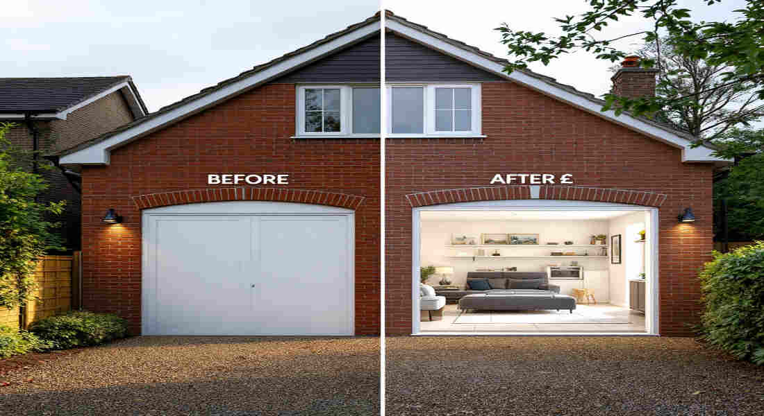 how much for a house garage conversion uk
