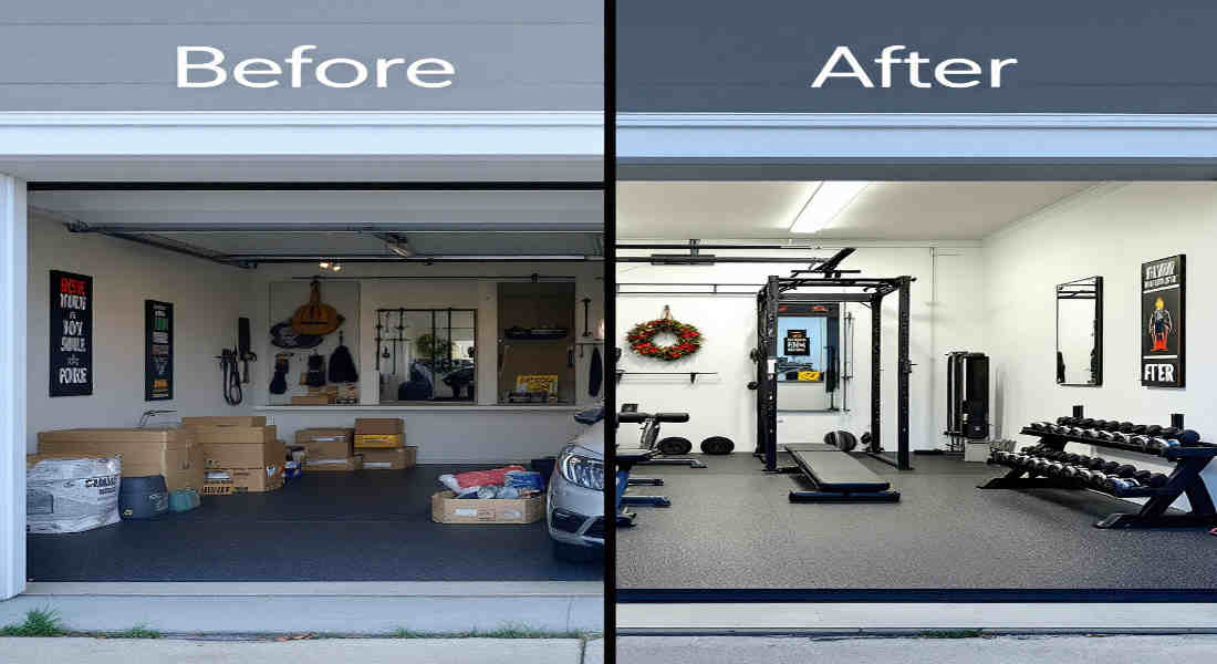 how to turn a house garage into a gym