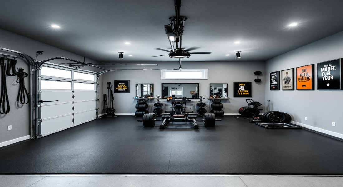 how to turn a house garage into a gym