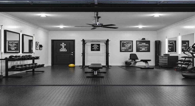 how to turn a house garage into a gym