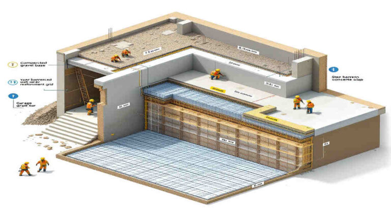how to lay a concrete base for a home garage