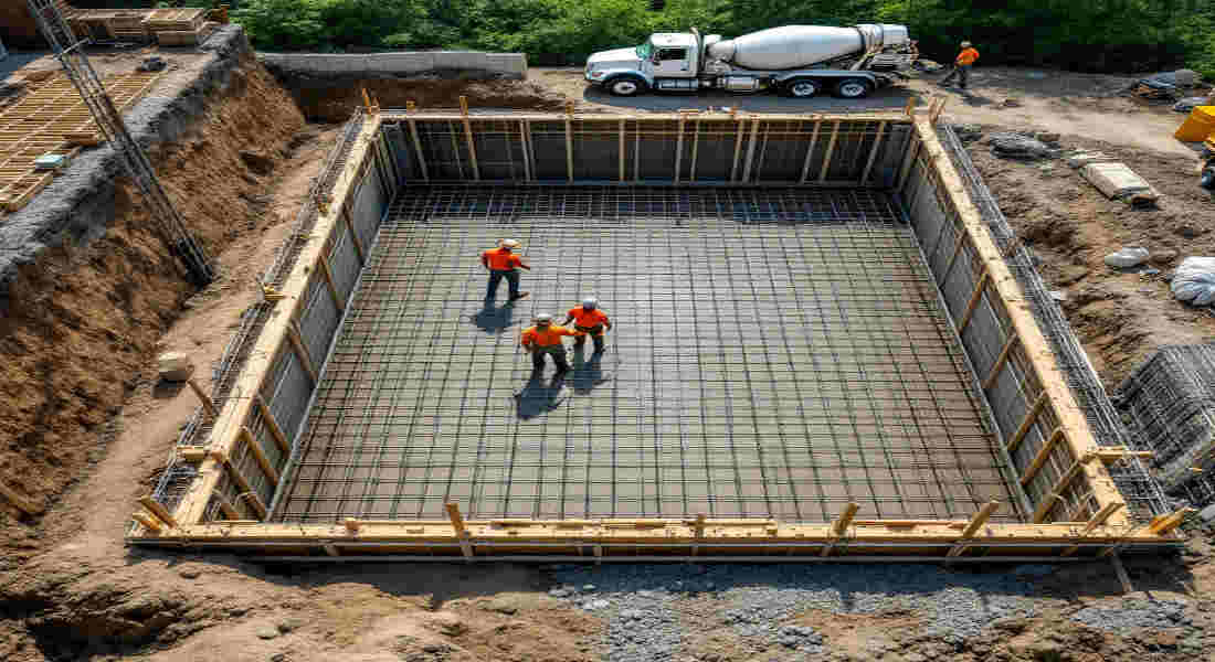 how to lay a concrete base for a home garage