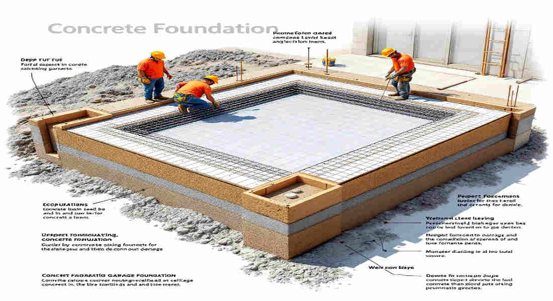 how to lay a concrete base for a home garage