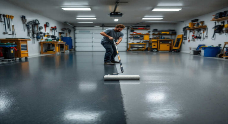 how to seal a concrete home garage floor