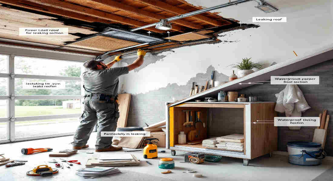 how to fix a leaking home garage roof