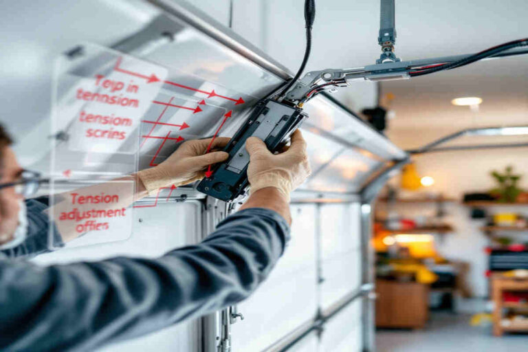 how to adjust up and over home garage door