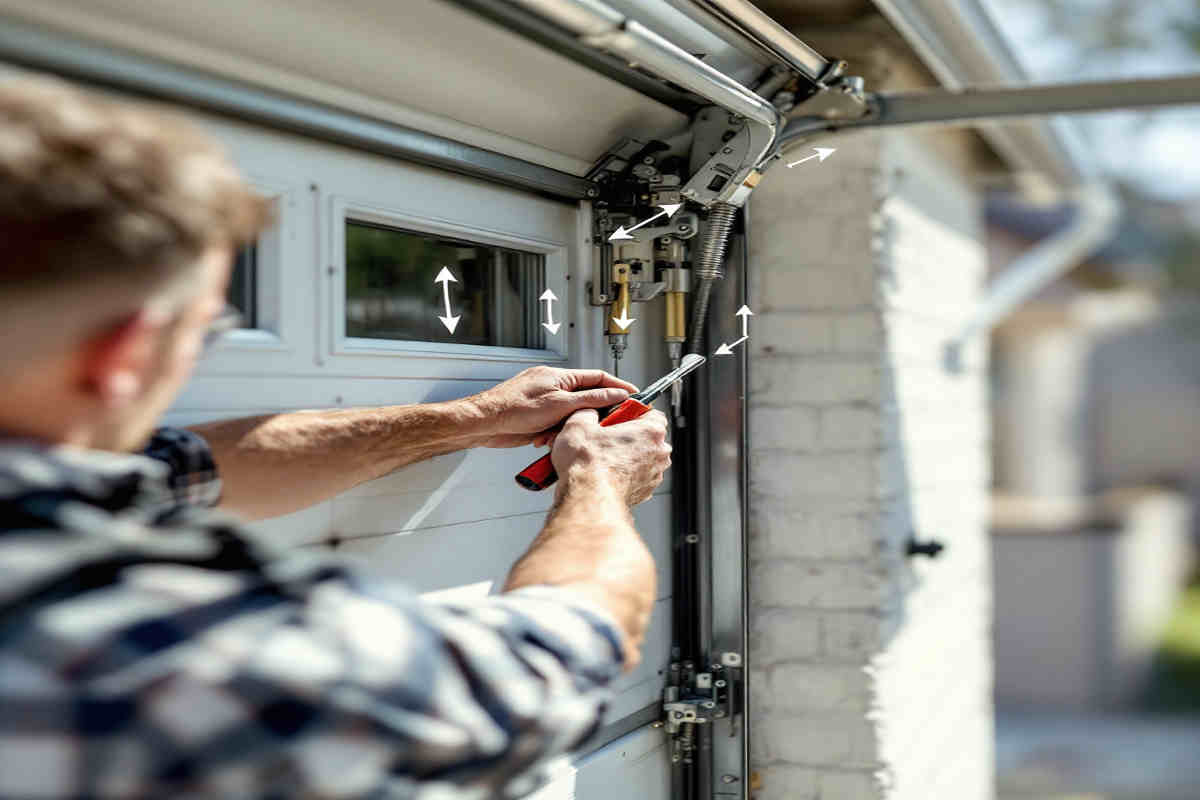 how to adjust up and over home garage door