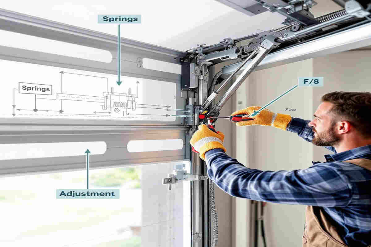 how to adjust up and over home garage door