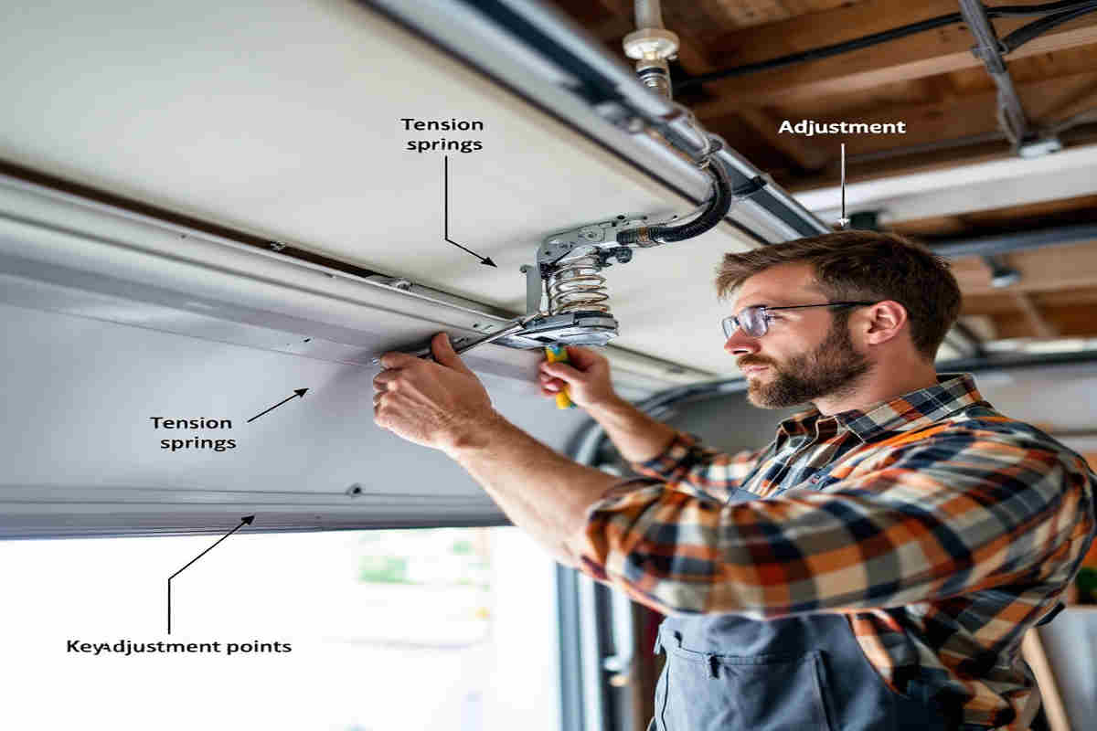 how to adjust up and over home garage door