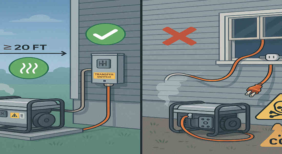 is it legal to connect a generator to your house