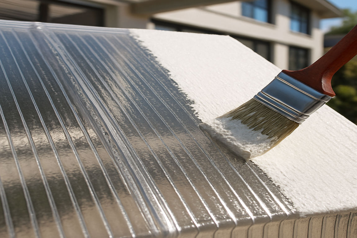 can clear polycarbonate plastic house roof panel be painted
