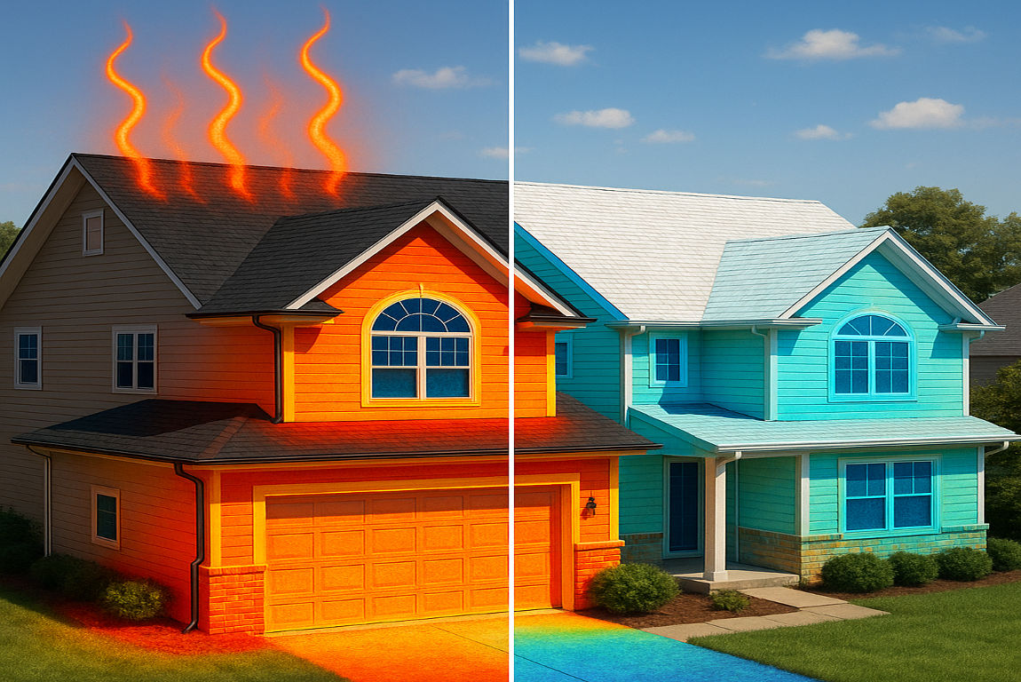 does roof color affect house temperature