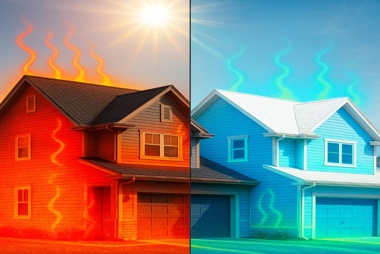 does roof color affect house temperature