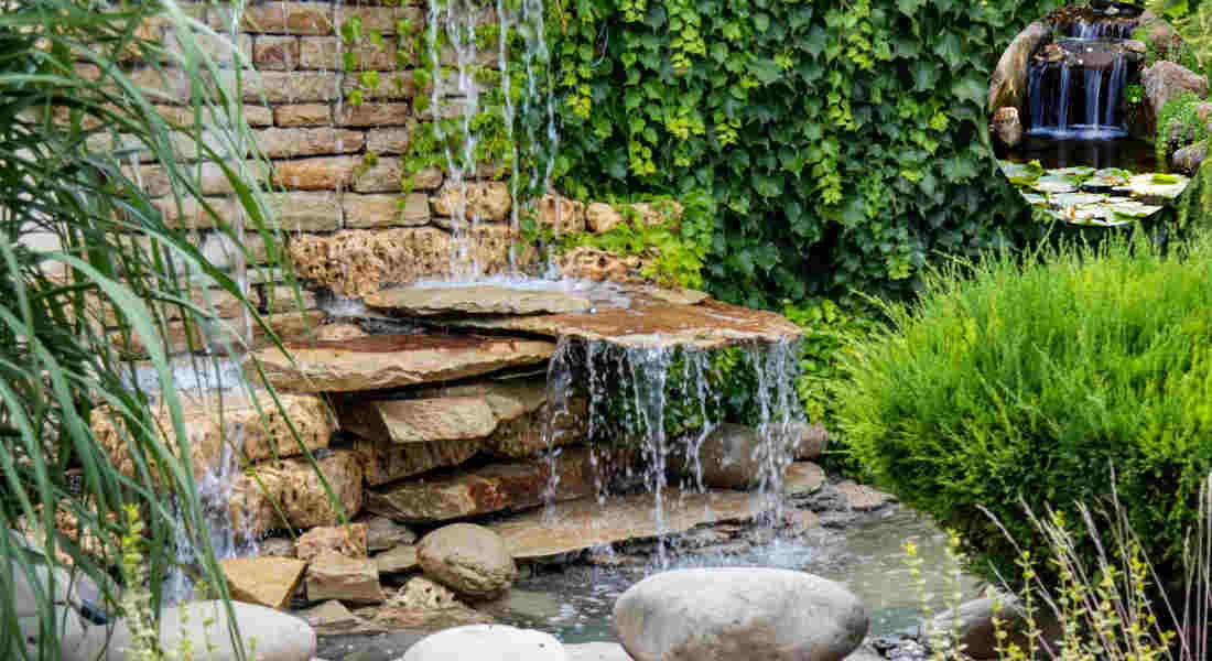 how to build a home garden pond with waterfall uk