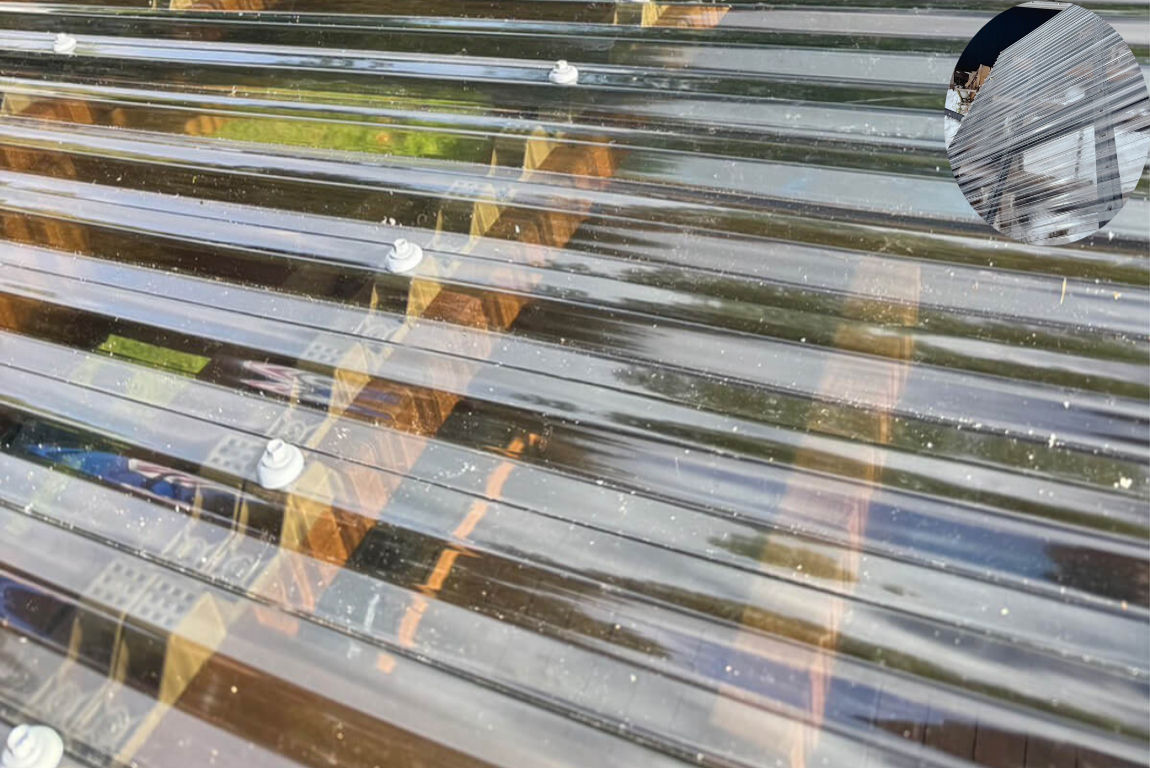 how to cut corrugated polycarbonate house roof panel