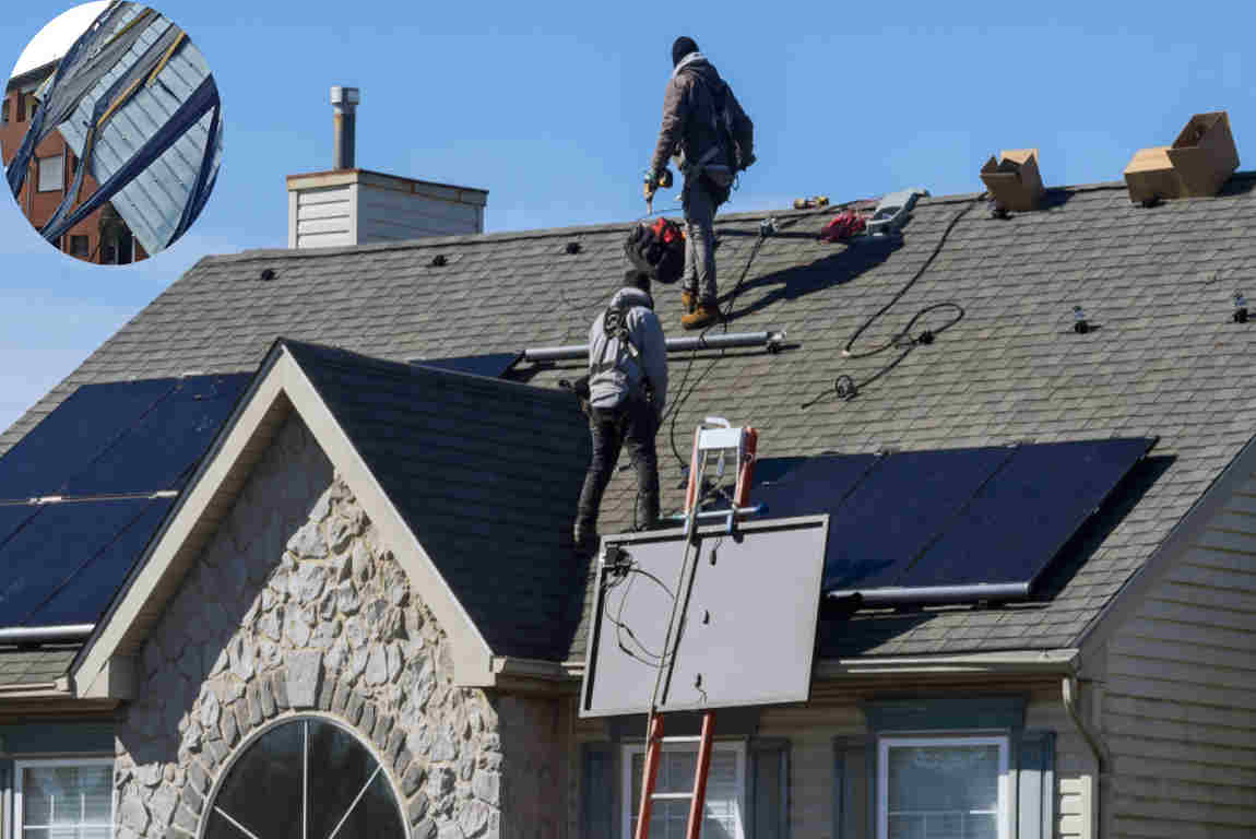 do solar panels house damage roofing