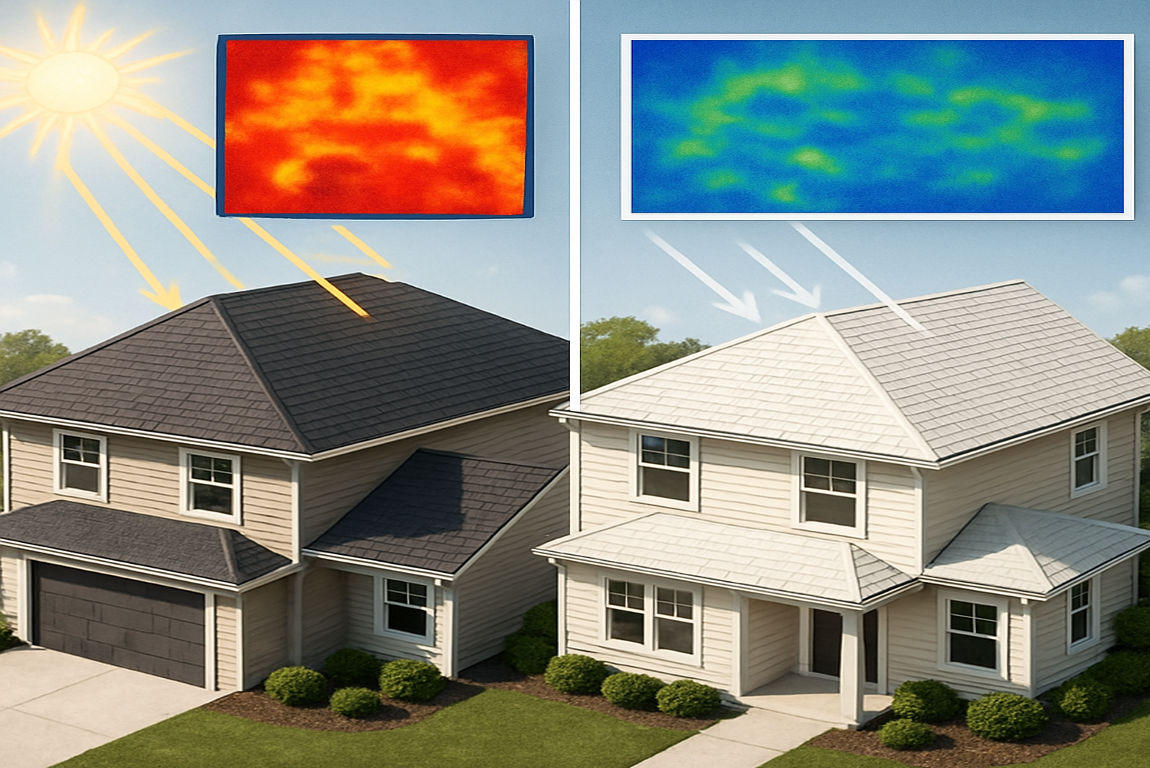 does roof color affect house temperature