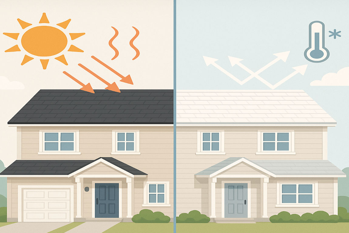does roof color affect house temperature
