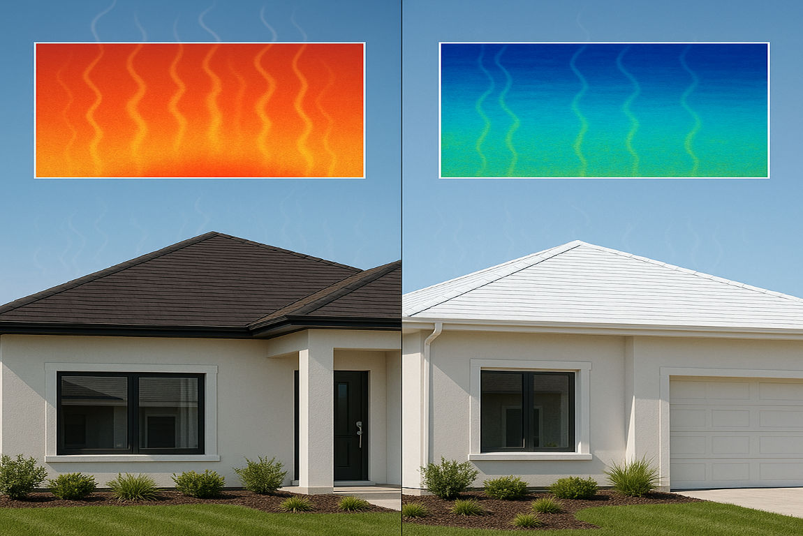 does roof color affect house temperature