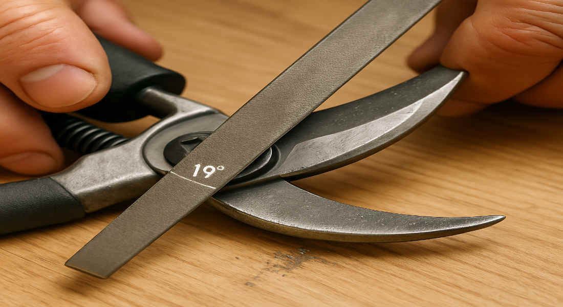 how to sharpen house garden shears without a file