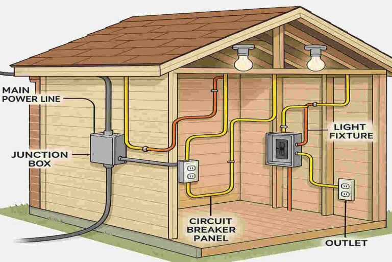 how to wire a home garden shed