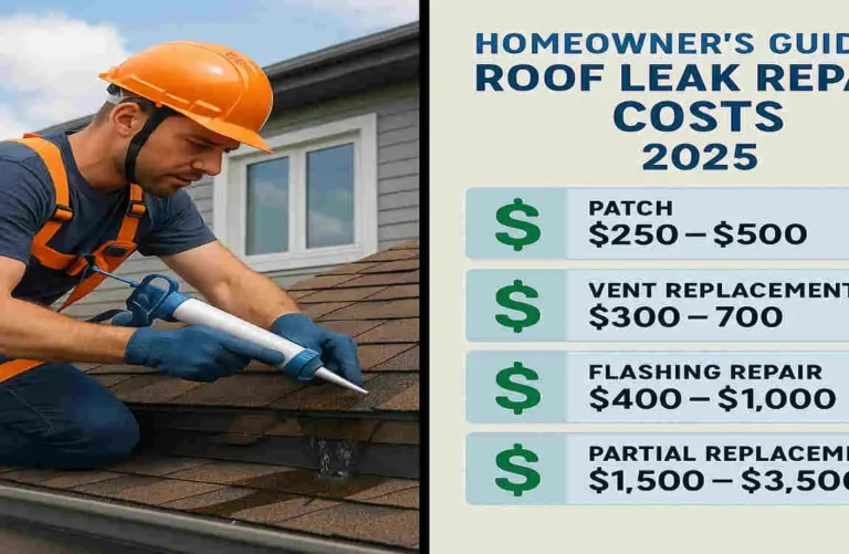 How Much Does Roof Leak Repair Cost? A Homeowner’s Guide to Budget-Friendly Fixes in 2025 How Much Does Roof Leak Repair Cost? A Homeowner’s Guide to Budget-Friendly Fixes in 2025