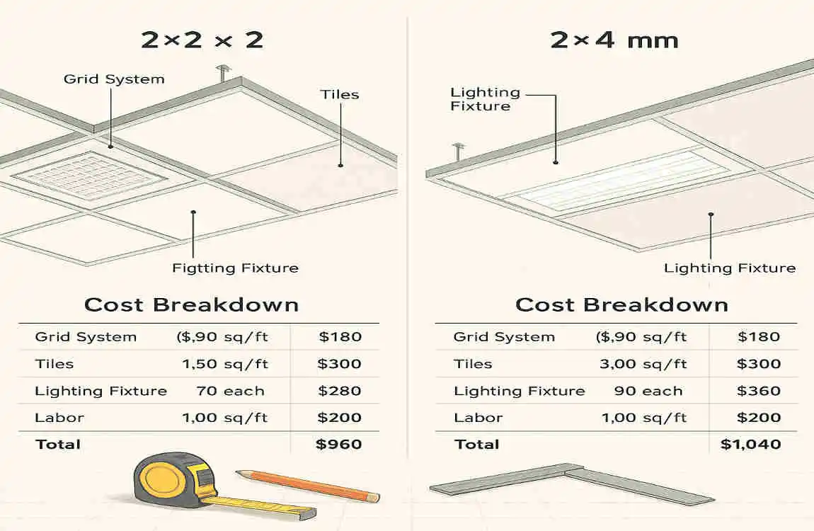 Choosing the Best Drop Ceiling for Your Home: Is 2x2 or 2x4 Better for Residential Spaces?