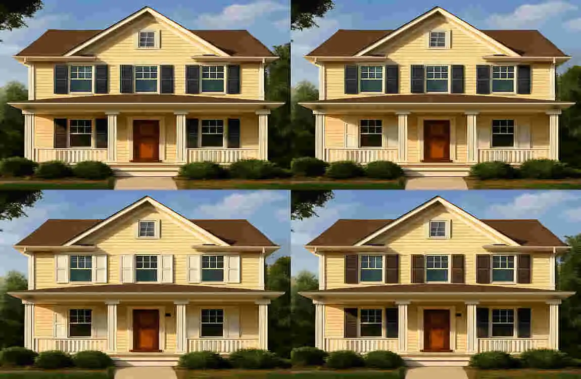 Stunning Shutter Colors for Your Yellow and Brown Home